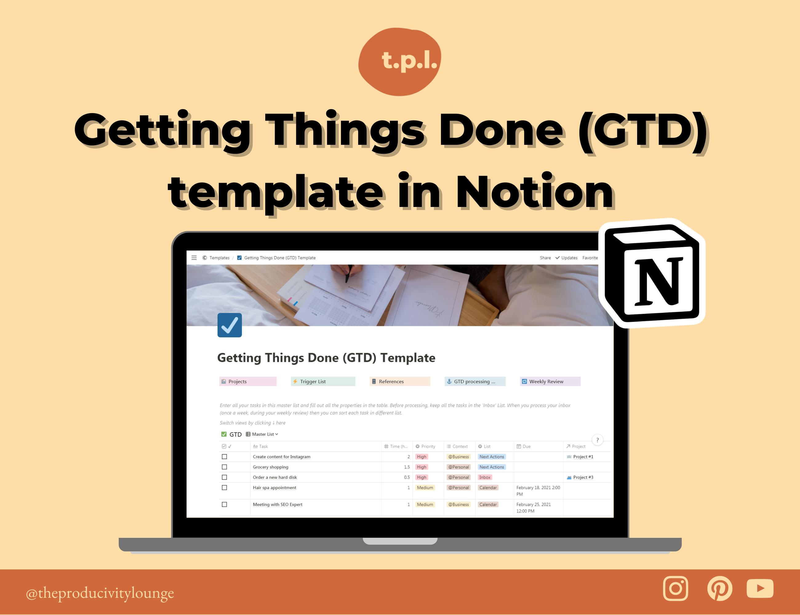 Getting Things Done (GTD) Notion Template The Productivity Lounge