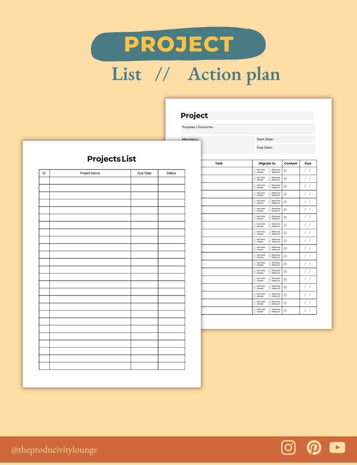 Getting Things Done (GTD) Printable Planner System – The Productivity ...